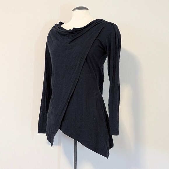 FIG Asymmetric Cowl Neck Shirt - Sustainable Bamboo Blend  Medium - Picture 1 of 5